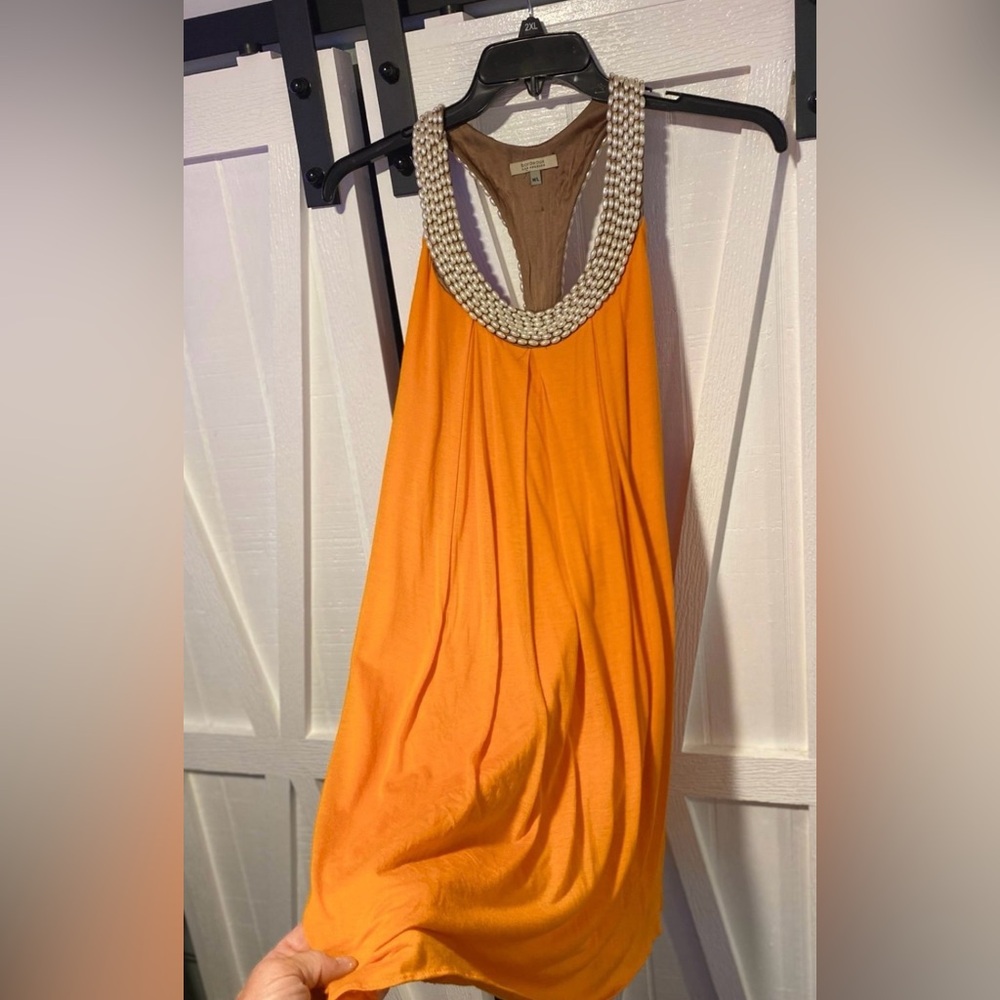 Bordeaux Los Angeles Richly Beaded racerback tank dress.  Size M